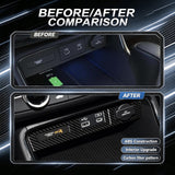 Wood/Carbon Look Console USB Port Charger Switch Panel Cover For Honda CRV 2023+