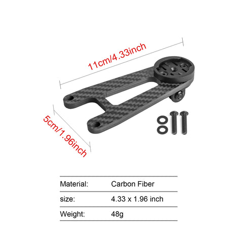 Computer Mount Holder Compatible with Cannondale SystemSix Knot, Compatible with Garmin Edge 1030/ 1040 or Wahoo (Carbon Fiber)