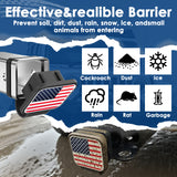 x xotic tech 2 Inch Universal American Flag Tow Hitch Covers, Trailer Hitch Cover Tube Plug Insert, Car Exterior Accessories, Receiver Tube Hitch Plug