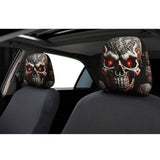 Auto Universal Fit Front Seat Halloween Scary Personalized Mask Head Rest Cover