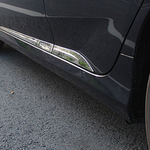 Chrome Side Door Skirt Stripe Panel Cover Trim Kit For Honda Civic 2016-2021