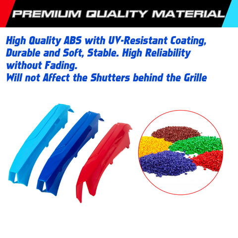 Front 5-Beam Kidney Grille M-Colored Strip Insert Clip Cover For BMW X1 2023-up