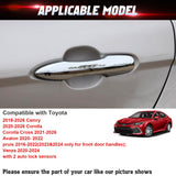 For Toyota Camry Corolla Chrome Exterior Door Handle Cover Trim Accessories