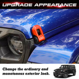 x xotic tech Hood Latches Engine Buckle Bonnet Fastener Cover Trim Decoration Compatible with Jeep Wrangler JL JLU 2018-up & Gladiator JT 2020-up(2Pcs)