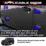 x xotic tech Door Hinge Cover Trim Decoration Exterior Accessories Compatible with Jeep Wrangler JL JLU 2018-up & Gladiator JT Truck 2020-up (8Pcs)