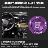 Keyless Engine Push Start Button & Surrounding Ring For Dodge Charger Challenger