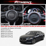 Black Forged/Red Steering Paddle Shifter Extension For Mazda 3 6 CX-3 CX-5 MX-5