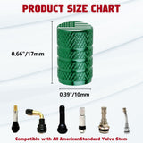 4pcs American Flag Tire Valve Stem Cover Caps Anodized Aluminum Alloy, Corrosion Resistant Leak-Proof Wheel Valve Cap Set, Universal for Cars Trucks Motorcycles SUVs