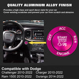 Keyless Engine Push Start Button & Surrounding Ring For Dodge Charger Challenger