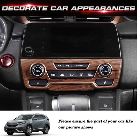 Peach Wood Grain Center Climate Control CD Panel Cover For Honda CR-V 17-2022