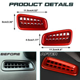 Glossy Red Dash/Side Air Vent Frame Decor Trim For Honda Civic 11th Gen 22-up