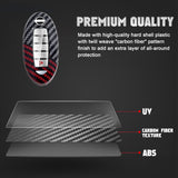 x xotic tech Glossy Black/Red Carbon Fiber Texture Hard Key Fob Cover Case Compatible with Infiniti EX FX JX QX or Nissan Altima GTR Maxima Murano Pathfinder Sentra Oval Shape 3-6 Buttons Smart Key