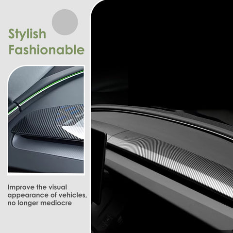 2pcs/Set Dashboard Panel Wrap Decor Cap for Tesla Model 3/Y Highland Juniper