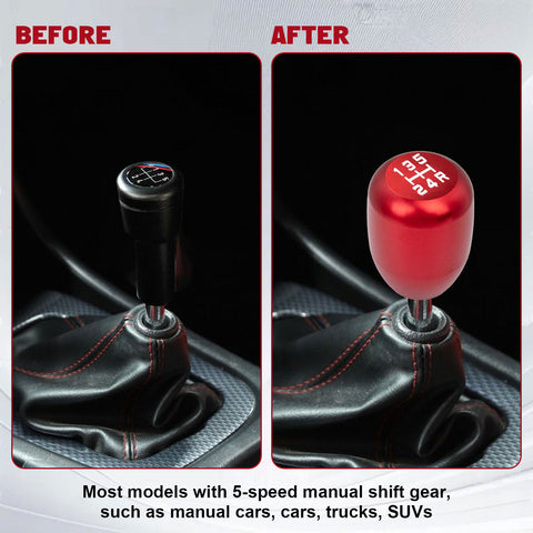 JDM Universal Aluminum 5 Speed Manual Car Gear Stick Shift Knob Shifter Lever