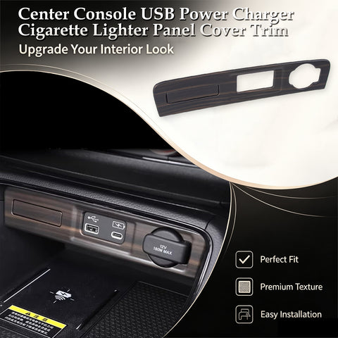 Wood/Carbon Look Console USB Port Charger Switch Panel Cover For Honda CRV 2023+