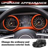 x xotic tech Dashboard Cluster Panel Gauges Cover Trim Ring Compatible with Jeep Wrangler JL JLU 2018-2023 & Gladiator JT 2020-2023 Interior Accessories(3Pcs)