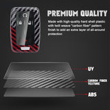 x xotic tech Glossy Black/Red Carbon Fiber Texture Hard Key Fob Cover Case Compatible with Chevrolet Silverado 1500 2500HD 3500HD Colorado Suburban Tahoe or GMC Yukon Canyon Sierra 1500 2500 3500