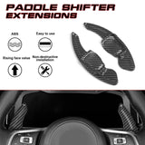 Carbon Fiber Pattern Steering Wheel Paddle Shifter Extension For VW Golf Passat