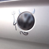 3pcs Silver Devil Demon Style Emblem Stickers Accessories Universal Fit for Car