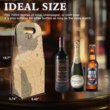 2-Bottle Leather Wine Tote Bag Protector Champagne Gift Bag with Handle For Gift