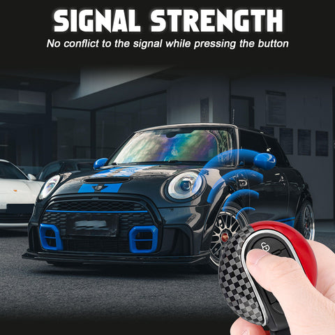x xotic tech JCW Style Key Fob Cover Case Shell Replacement Compatible with MINI Cooper 3rd Gen F55 F56 F57 F54 Clubman, Gen2 F60 Countryman Smart Key, Brake Disk Shape