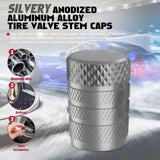 Xotic Tech 4pcs Tire Valve Stem Cover Caps Anodized Aluminum Alloy, Corrosion Resistant Leak-Proof Wheel Valve Cap Set Exterior Accessories, Universal for Cars Trucks Motorcycles SUVs and Bikes
