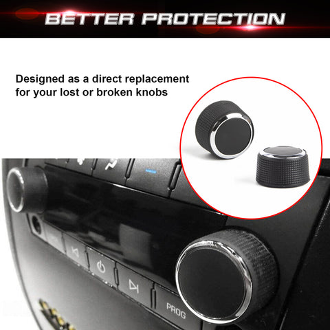 Black Rear Radio Volume Control Knob Button For Chevrolet Silverado GMC Sierra