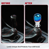 Universal Burnt Blue Alloy Round Ball Shape Car Gear Shift Knob Shifter Lever