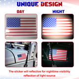 American Flag Decal Window Clings Vinyl Car Decals Static Self Adhesive 3" x 5"