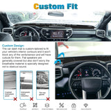 Black Non-Slip Dash Overlay Cover Dashboard Poly Mat For Toyota Tundra 2022-2025