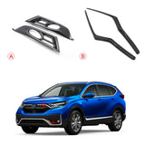 Carbon Fiber Look Headlight Eyelid Fog Light Frame Cover For Honda CRV 2017-2019