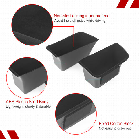 Door Storage Box Tray Organizer Compatible with Porsche Macan S/T/GTS/Turbo 2015-up Interior Car Door Side Handle Insert Pocket Holder Glove Pallet Accessories (4 Packs w/Anti-slip pads)