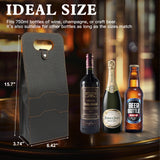 2-Bottle Leather Wine Tote Bag Protector Champagne Gift Bag with Handle For Gift