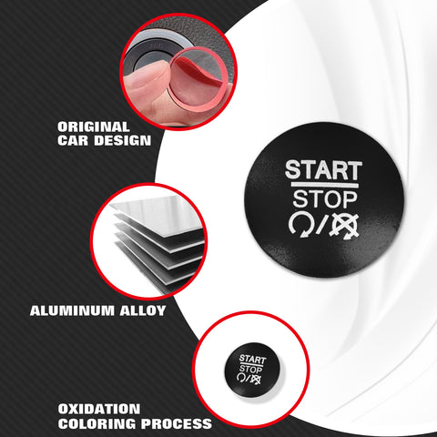 Alloy Engine Start Stop Push Button Cover For Dodge Charger Challenger 2010-2022