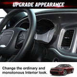 Carbon Fiber Style Dashboard Meter Panel Frame Cover For Dodge Charger 2015-23