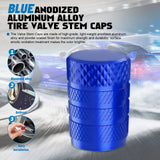 Xotic Tech 4pcs Tire Valve Stem Cover Caps Anodized Aluminum Alloy, Corrosion Resistant Leak-Proof Wheel Valve Cap Set Exterior Accessories, Universal for Cars Trucks Motorcycles SUVs and Bikes