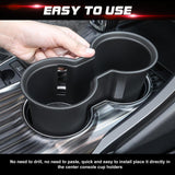 Black Center Console Dual Water Cup Holder Insert For Toyota Camry 2018-2024