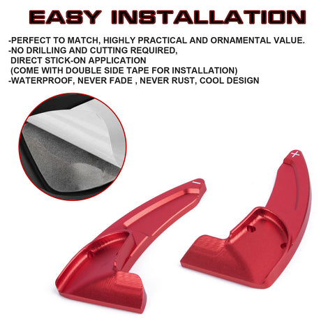 Black Forged ABS Paddle Shifter Extension For Dodge Charger Chrysler 300 2015-21