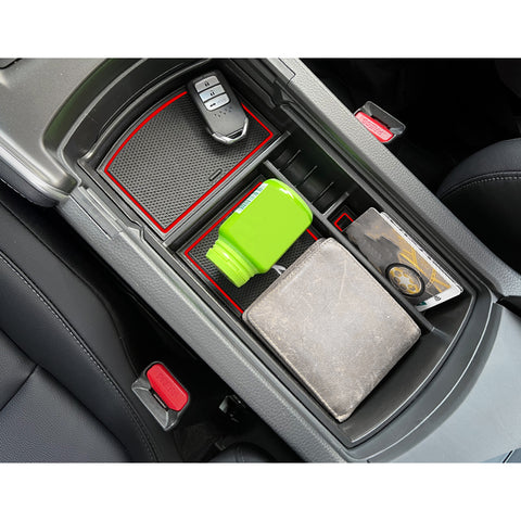 Central ABS Armrest Storage Box Grocery Holder w/Anti-Slip Pad For Accord 2018-22