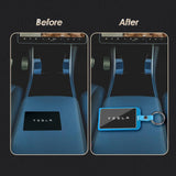 x xotic tech Transparent Card Key Holder, Card Protective Case Cover Comapatible with Tesla Model Y/3/S/X Cybertruck Accessories, Full Protection Key Fob Shell Key Chain(Aluminum Alloy)