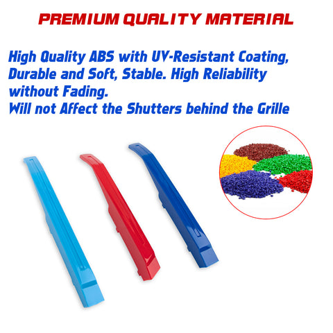 Tri-Colored Front Kidney Grille Strips Clip Cover For BMW 5 Series G60 2024-up