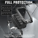 x xotic tech Mech Style Heavy Metal Key Fob Cover Compatible with Toyota Venza Sienna Tundra RAV4 Land Cruiser Corolla Highlander Camry, Zinc Alloy Key Case Protector Shell Keychain(E-Style)