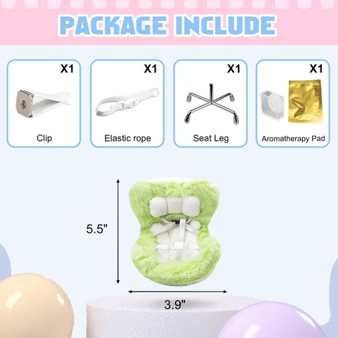 Cute Doll Mini Safety Seat Air Vent Clip Car Interior Decoration Accessories
