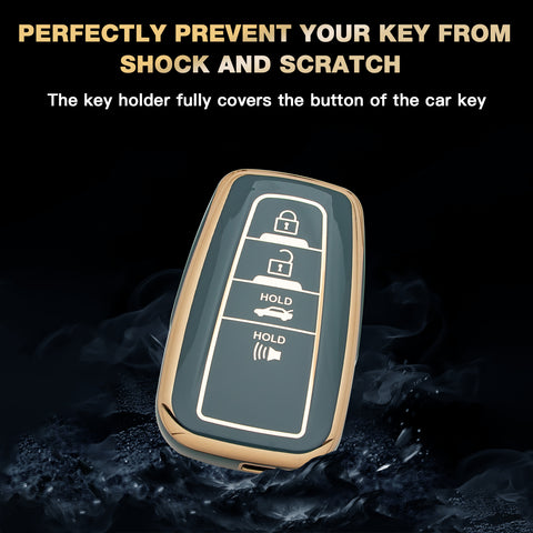 Green TPU Full Seal Remote Control Key Fob Cover For Toyota Camry C-HR 2018-UP
