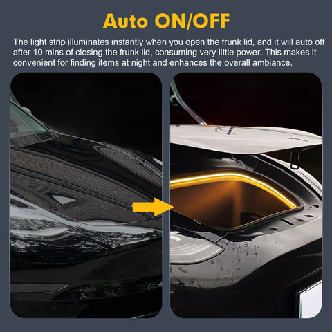 For Tesla Model X 2018-2020 Front Trunk Led Flexible Ambient Lights Decoration