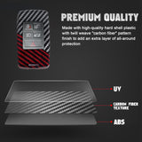x xotic tech Glossy Black/Red Mix Color Carbon Fiber Texture Hard Plastic Key Fob Cover Case Compatible with Land Rover Range Rover Sport Evoque 2018-up, Defender 2020-up, Discovery 2019-up