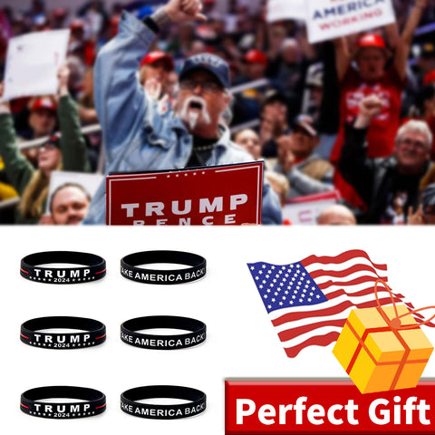 Trump Take America Back Bracelet Soft Silicone Sports Band 2024 Patriots Gift