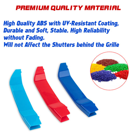 Tri-Colored Front Center Kidney Grille Strips Clip Cover For BMW X6 G06 2020-up
