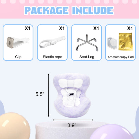 Cute Doll Mini Safety Seat Air Vent Clip Car Interior Decoration Accessories