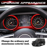 x xotic tech Dashboard Cluster Panel Gauges Cover Trim Ring Compatible with Jeep Wrangler JL JLU 2018-2023 & Gladiator JT 2020-2023 Interior Accessories(3Pcs)